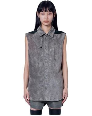 Rick Owens Throat Latch Sl Shirt - Grau