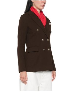 Circolo 1901 Jassen ,Bruin ,Dubbelrijige Blazer - Rood