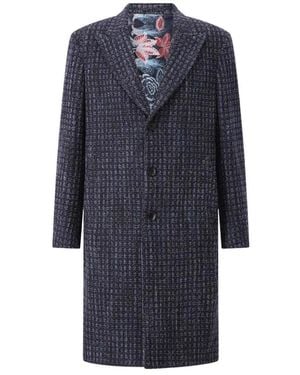 Etro Single-Breasted Coats - Blue