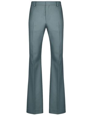 Ami Paris Groene Wollen Wijde Pijp Broek - Blauw
