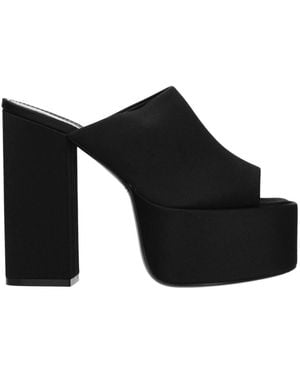Paris Texas Heeled Mules - Nero