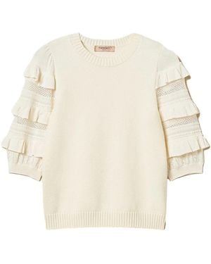 Twinset Round-Neck Knitwear - Neutro