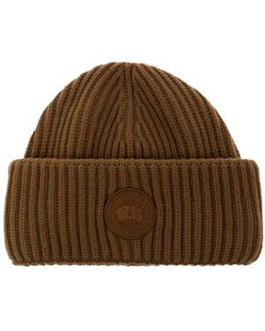 Canada Goose Accessoires ,Bruin ,Wol Cashmere Blend Double Fold Toque