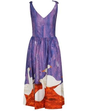 Stella Jean Midi Dresses - Violet