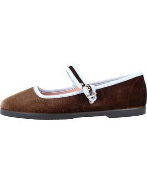 Victoria Schoenen ,Bruin ,Polyester Gong-Fu Bailarina Terciopelo