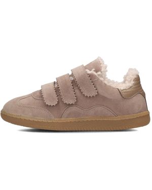 Toral Suède Sneakers Met Bontvoering - Bruin