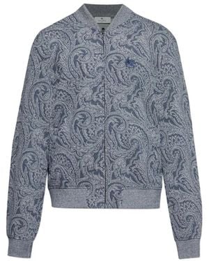 Etro Bomberjack Met Logo - Blauw