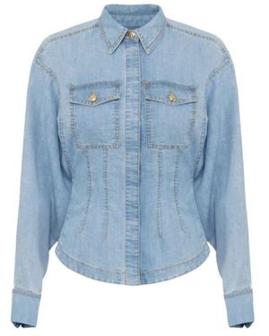 Elisabetta Franchi Denim Jackets - Blue