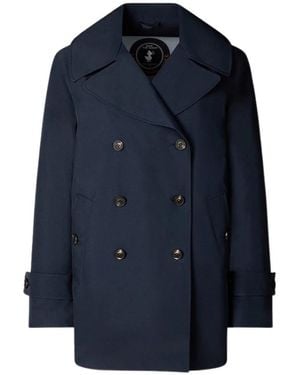 Save The Duck Double-Breasted Coats - Azul