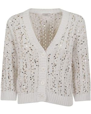 Peserico Tricot Fettuccia Di Cotone - Wit