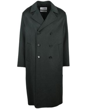 Amaranto Double-Breasted Coats - Negro