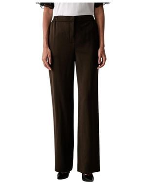 Twinset Straight Trousers - Negro