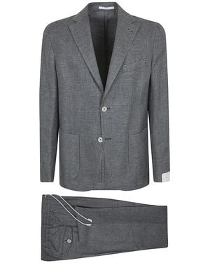 Eleventy Single Breasted Suits - Grey