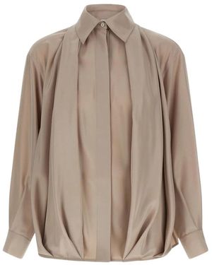 Loewe Overhemden ,Gedrapeerd Shirt - Bruin