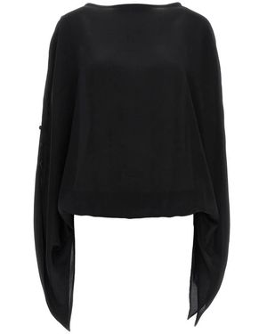 DI.LA3 PARI' Overhemden ,Zwart ,Leer Cristina Blouse