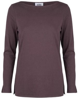 Alpha Studio Long Sleeve Tops - Purple