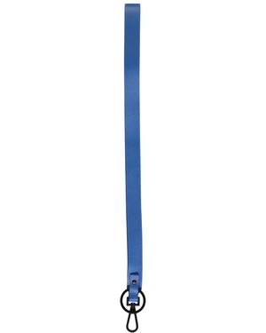Bottega Veneta Accessoires ,Blauw ,Leer Geperforeerde Leren Sleutelhanger
