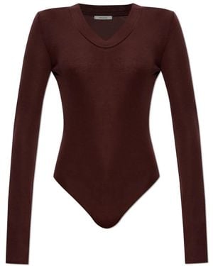 Entire studios Tops ,Bruin ,Bodysuit Met Lange Mouwen