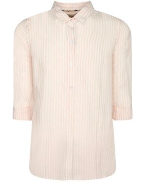 Barbour Overhemden ,Roze ,Linnen Vertical Shirt - Naturel