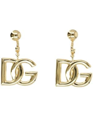 Dolce & Gabbana Clips Pop Ohrring Klein - Mettallic