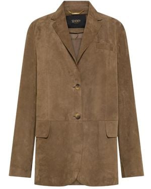 Seventy Jassen ,Suède Gi 0949 Suède Blazer - Groen