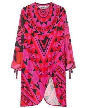 PUCCI Langarmkleid Mit Manuba-Print - Rot
