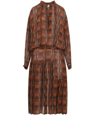 Dries Van Noten Denvo Kleid - Braun