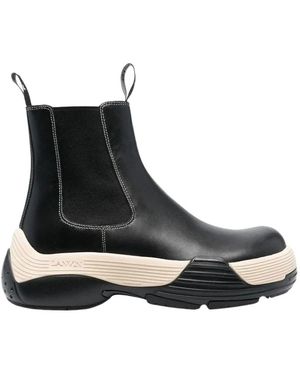 Lanvin Schoenen ,Zwart ,Leer Leren Chelsea Boots