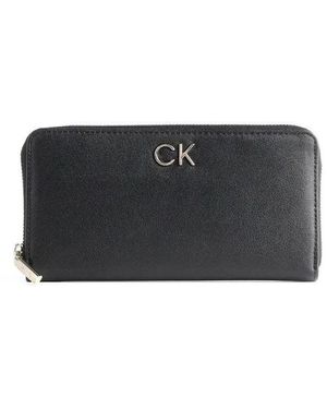 Calvin Klein Re-Lock Slim Ritssluiting Portemonnee - Zwart