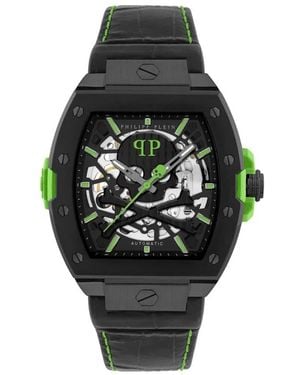 Philipp Plein Die Skeleton 2.0 Automatik-Uhr - Schwarz
