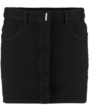 Givenchy Rokken ,Zwart ,Katoen Monogram Jacquard Mini Rok
