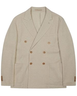 AT.P.CO Svevo Double-Breasted Jacket - Naturel