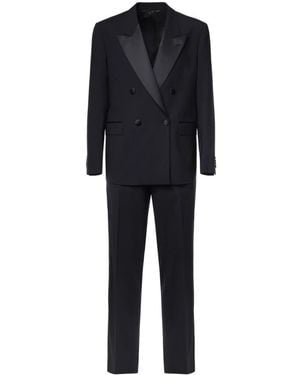 Lardini Double Breasted Suits - Black