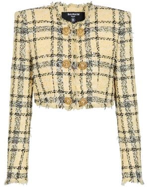 Balmain Tweed Jackets - Metálico