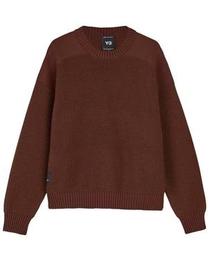 adidas Round-Neck Knitwear - Marron