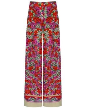 Essentiel Antwerp Broeken ,Veelkleurig ,Leer Joek Wide Leg Pants - Rood
