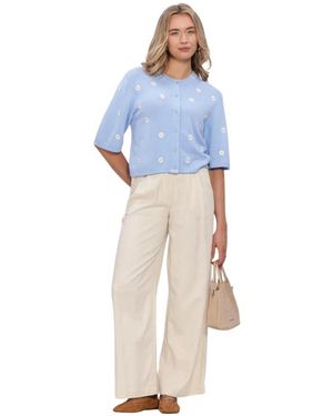 Object Objthess 3/4-Arm Cardigan - Blau