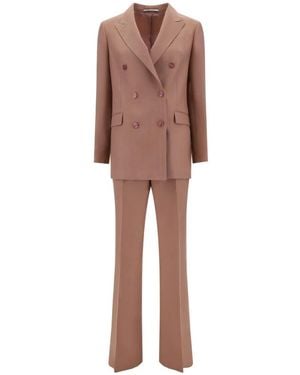 Tagliatore Double Breasted Suits - Brown