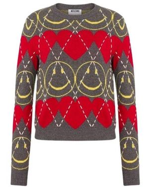 Moschino Round-Neck Knitwear - Red