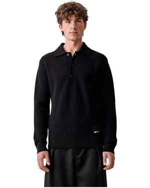 KARL LAGERFELD Pullover Mit Kragen - Schwarz