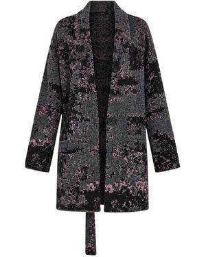 Akep Langer Strickcardigan - Schwarz