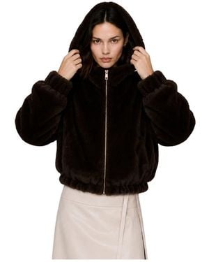 Kocca Jassen ,Bruin ,Nepbont Nepbont Jas - Zwart