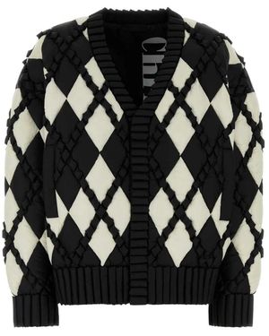 RAXXY Jassen ,Veelkleurig ,Nylon Two-Tone Nylon Down Jacket - Zwart