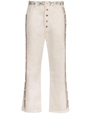 Rabanne Cropped Jeans - Natural
