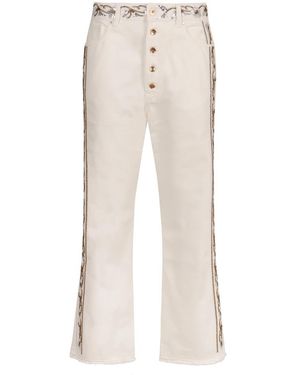 Rabanne Cropped Jeans - Natural