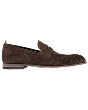 Officine Creative Schoenen ,Bruin ,Suède Mocassino