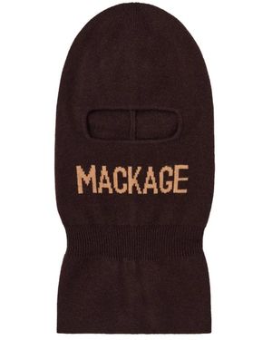 Mackage Logo balaclava maschera da sci - Marrone