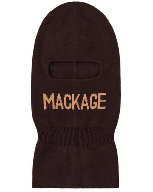 Mackage Logo balaclava maschera da sci - Marrone