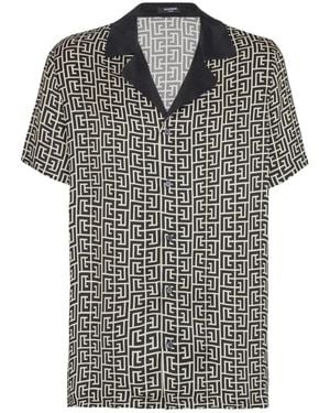 Balmain Short Sleeve Shirts - Black