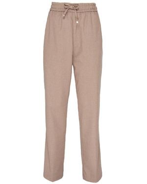 White Sand Straight Trousers - Neutro